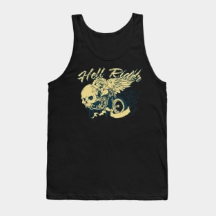 skull with motorbike Tank Top